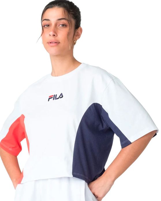 Camiseta Fila Color Block Letter Feminina