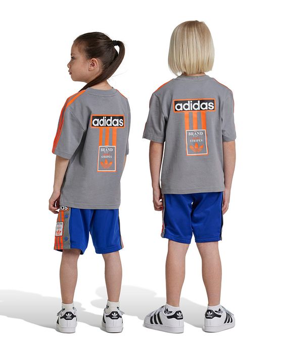 Conjunto adidas linear Manga Curta Infantil