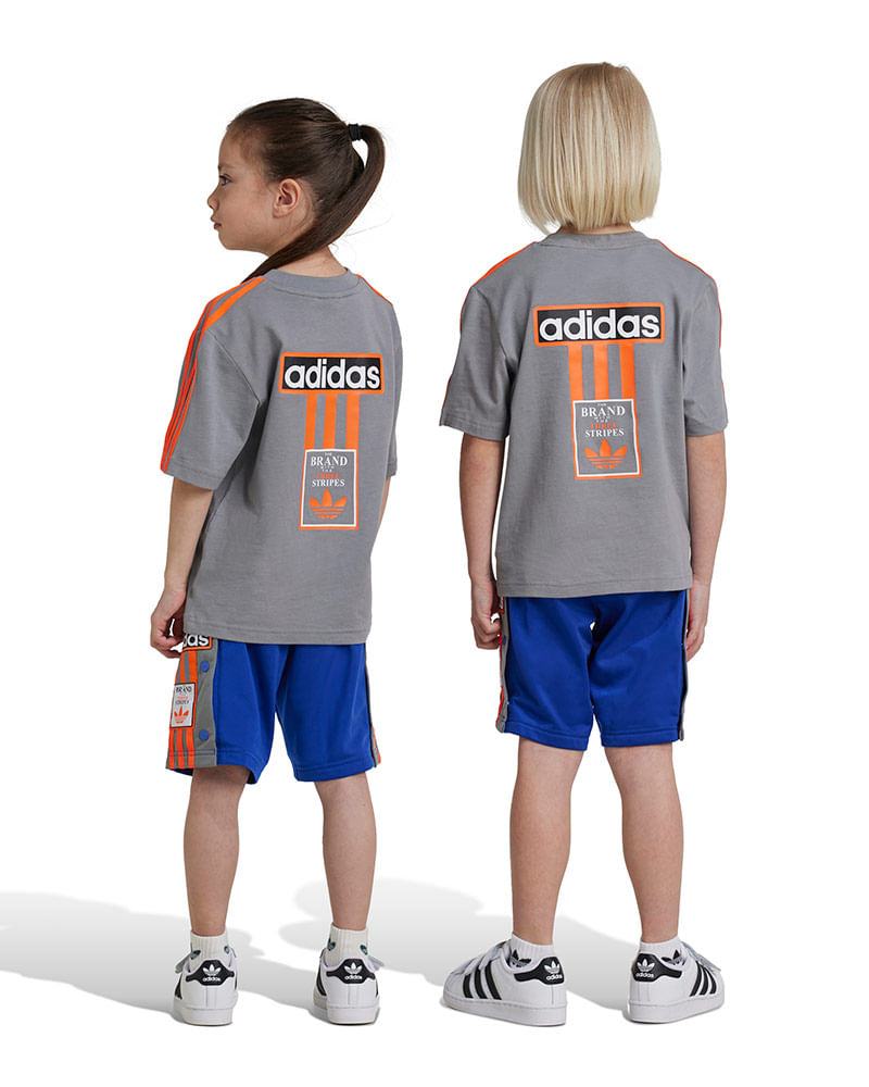 Conjunto-adidas-linear-Manga-Curta-Infantil