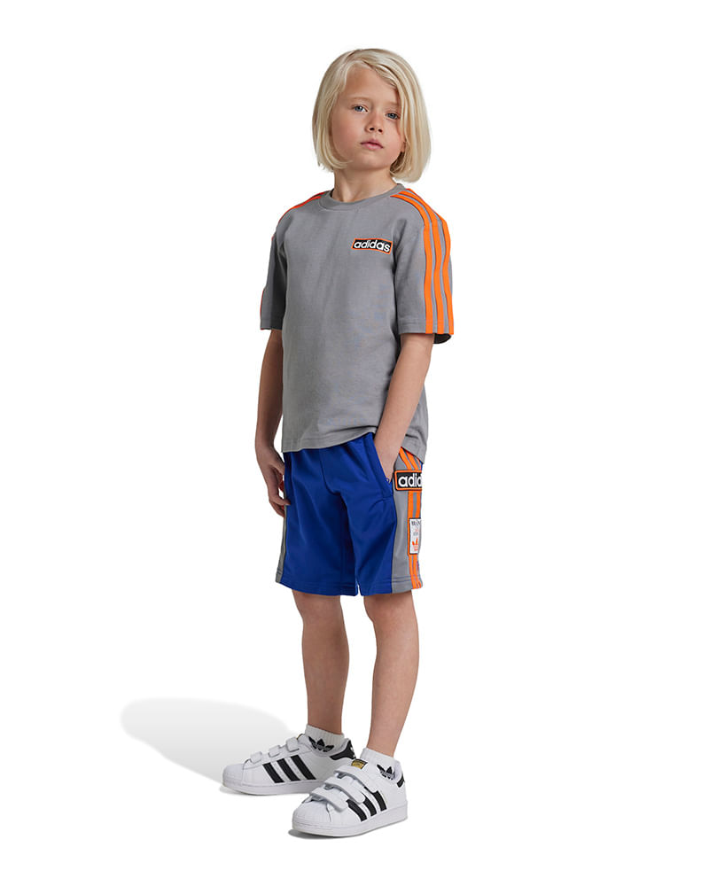 Conjunto-adidas-linear-Manga-Curta-Infantil