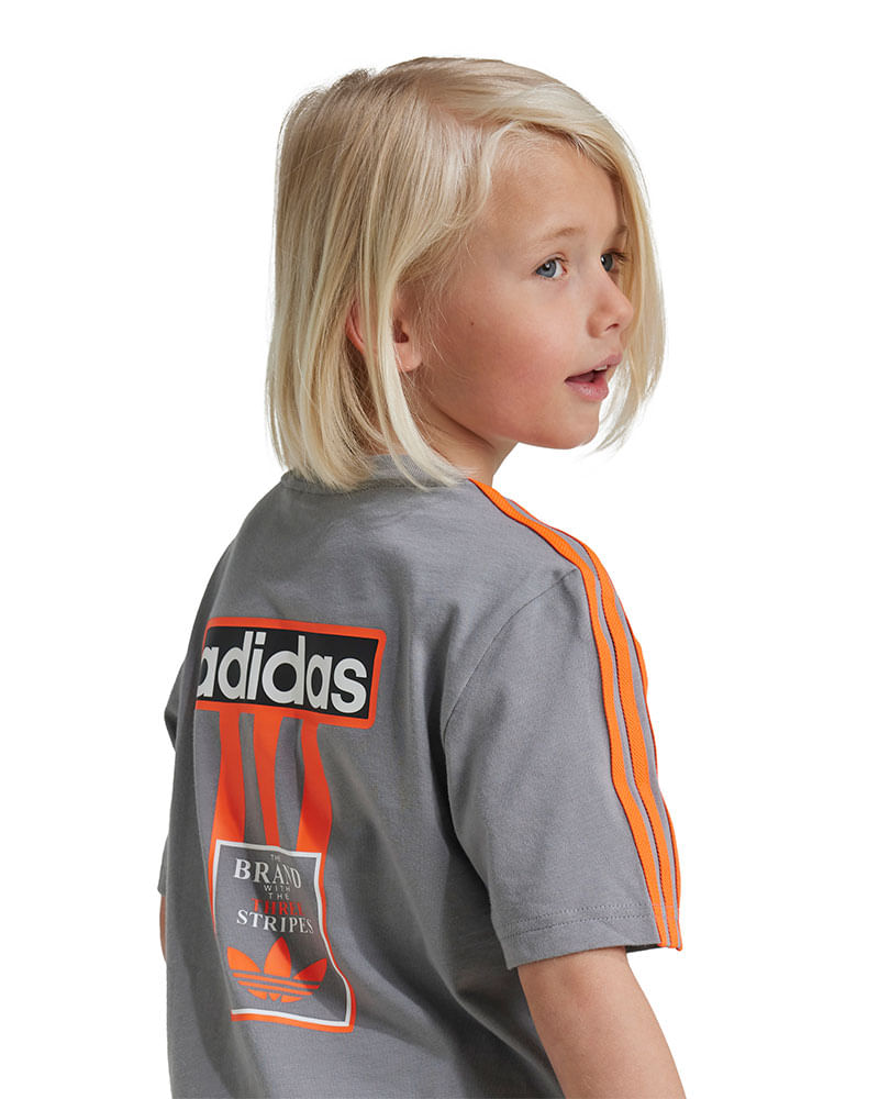 Conjunto-adidas-linear-Manga-Curta-Infantil