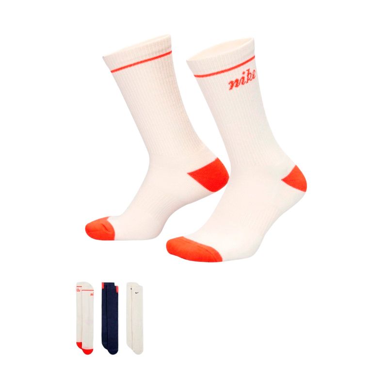 めい Meia Nike Everyday Plus Crew 3 Pares Unissex| Meias é na Authentic