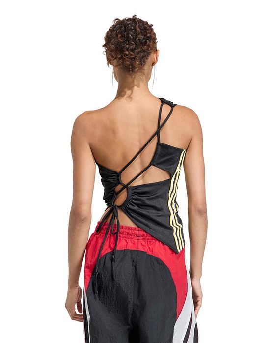 Top adidas De Um Ombro Com Pregas Feminino