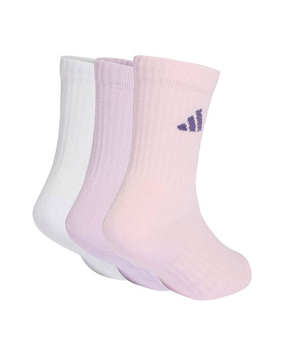 Meia adidas Cano Médio KD Crew 3 Pares Infantil