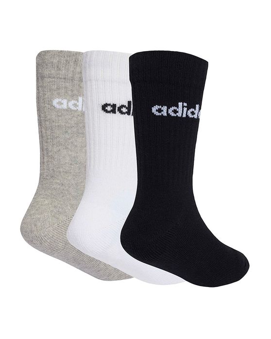 Meia adidas Linear Crew 3 Pares Infantil
