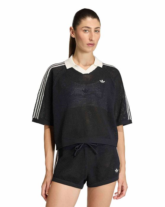 Camisa adidas Polo Crochet Feminina