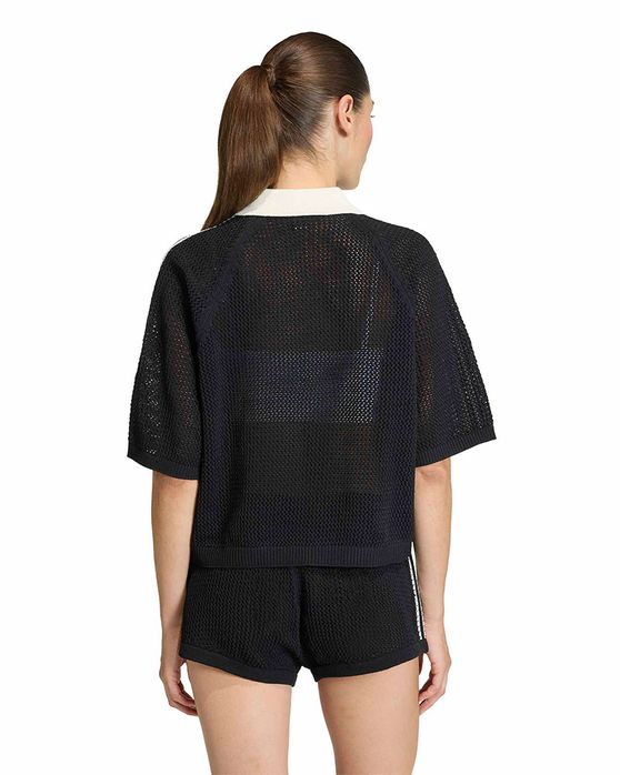 Camisa adidas Polo Crochet Feminina