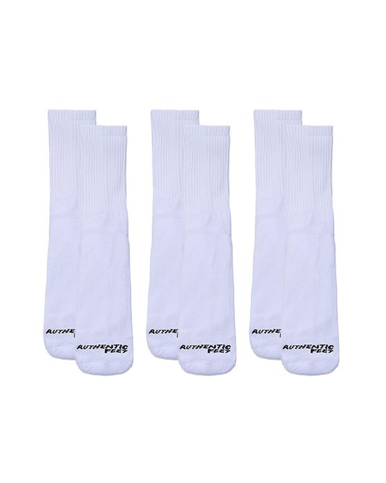 Meia Authentic Feet Kit 3 Cano Longo Unissex