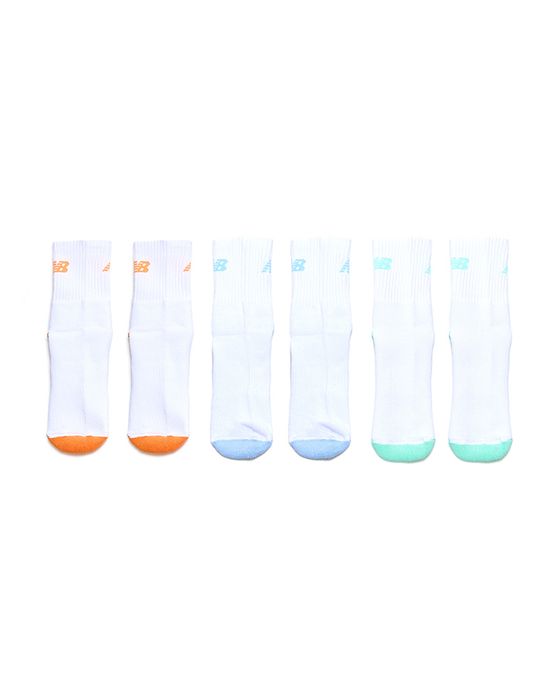 Meia New Balance Atoalhada Cano Alto 3 Pares Infantil